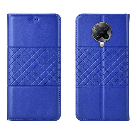 Custodia Portafoglio In Pelle Cover con Supporto L02 per Xiaomi Poco F2 Pro Blu