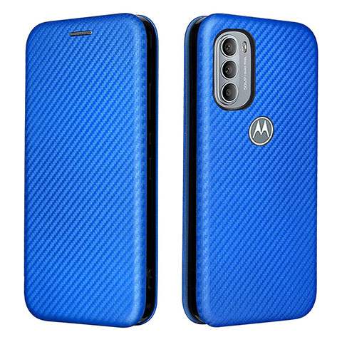 Custodia Portafoglio In Pelle Cover con Supporto L02Z per Motorola Moto G31 Blu