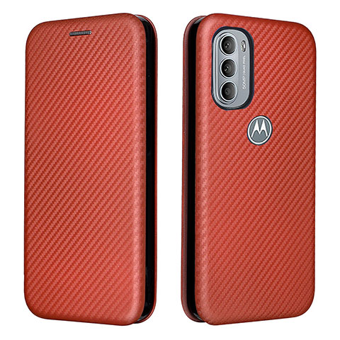 Custodia Portafoglio In Pelle Cover con Supporto L02Z per Motorola Moto G31 Marrone