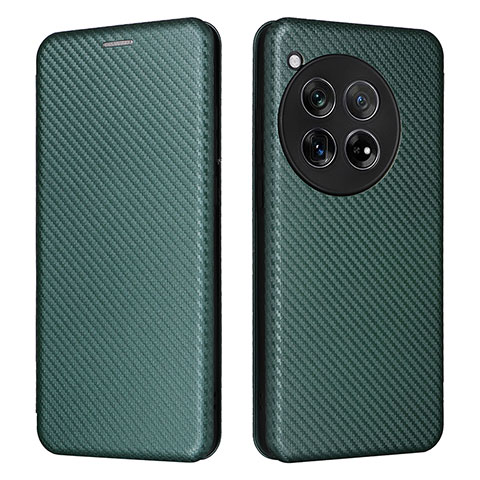 Custodia Portafoglio In Pelle Cover con Supporto L02Z per OnePlus 12 5G Verde