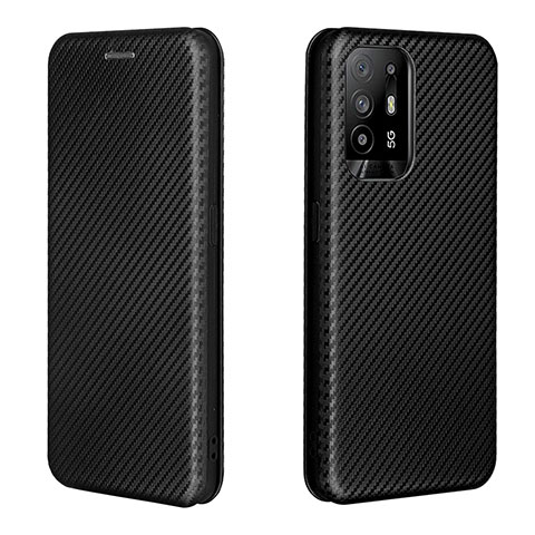 Custodia Portafoglio In Pelle Cover con Supporto L02Z per Oppo F19 Pro+ Plus 5G Nero