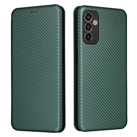 Custodia Portafoglio In Pelle Cover con Supporto L02Z per Samsung Galaxy M13 4G Verde