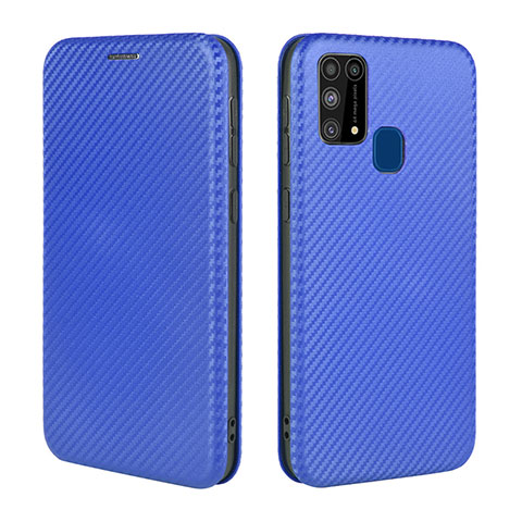 Custodia Portafoglio In Pelle Cover con Supporto L02Z per Samsung Galaxy M21s Blu