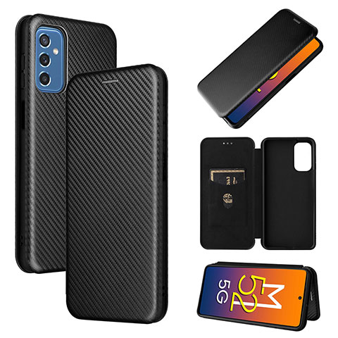 Custodia Portafoglio In Pelle Cover con Supporto L02Z per Samsung Galaxy M52 5G Nero