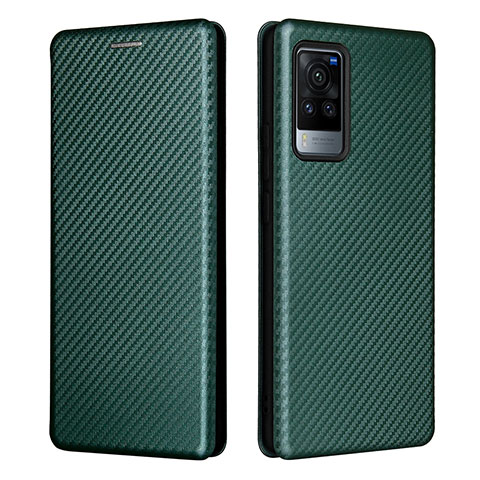 Custodia Portafoglio In Pelle Cover con Supporto L02Z per Vivo X60 Pro 5G Verde