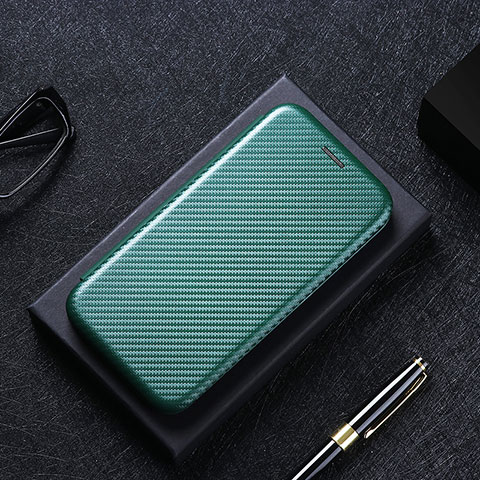 Custodia Portafoglio In Pelle Cover con Supporto L02Z per Xiaomi Mi Note 10 Lite Verde