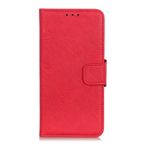 Custodia Portafoglio In Pelle Cover con Supporto L03 per Alcatel 3 (2019) Rosso