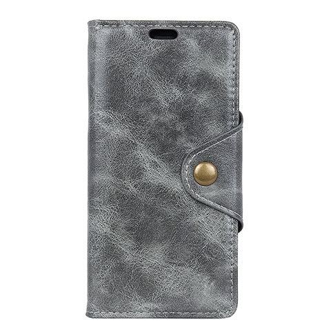 Custodia Portafoglio In Pelle Cover con Supporto L03 per Asus ZenFone Live L1 ZA551KL Grigio