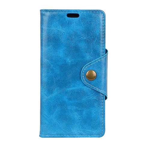 Custodia Portafoglio In Pelle Cover con Supporto L03 per Doogee X55 Blu