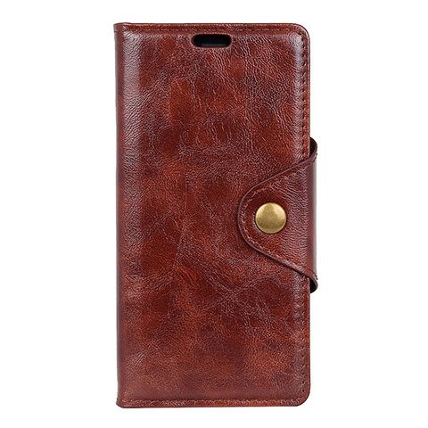 Custodia Portafoglio In Pelle Cover con Supporto L03 per Doogee X55 Marrone