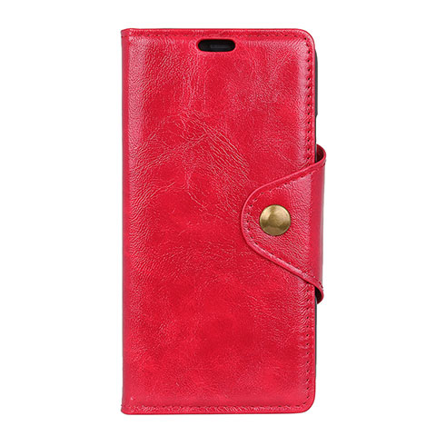 Custodia Portafoglio In Pelle Cover con Supporto L03 per HTC Desire 12 Plus Rosso