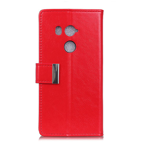 Custodia Portafoglio In Pelle Cover con Supporto L03 per HTC U11 Eyes Rosso
