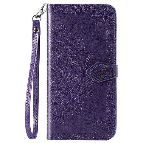 Custodia Portafoglio In Pelle Cover con Supporto L03 per Huawei Enjoy 10 Viola