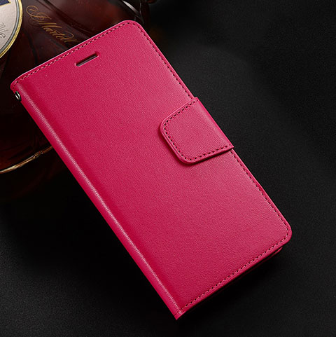 Custodia Portafoglio In Pelle Cover con Supporto L03 per Huawei Honor 8X Rosso