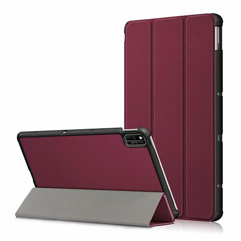 Custodia Portafoglio In Pelle Cover con Supporto L03 per Huawei Honor Pad V6 10.4 Rosso Rosa