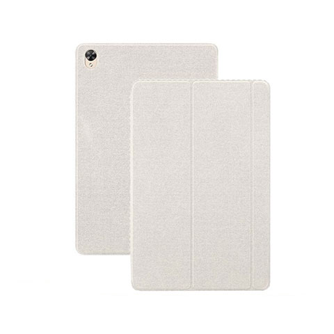 Custodia Portafoglio In Pelle Cover con Supporto L03 per Huawei MediaPad M6 10.8 Argento