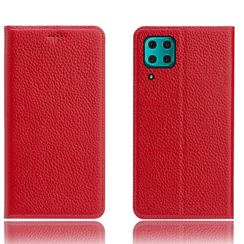 Custodia Portafoglio In Pelle Cover con Supporto L03 per Huawei Nova 6 SE Rosso