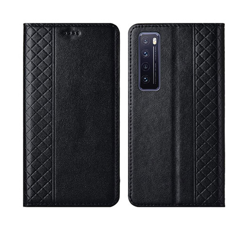 Custodia Portafoglio In Pelle Cover con Supporto L03 per Huawei Nova 7 5G Nero