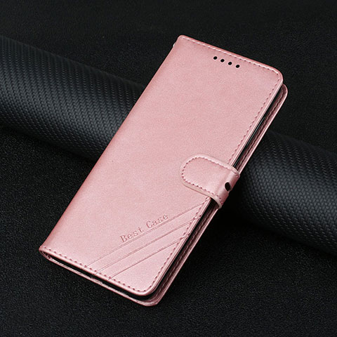 Custodia Portafoglio In Pelle Cover con Supporto L03 per Motorola Moto Edge 20 Pro 5G Oro Rosa