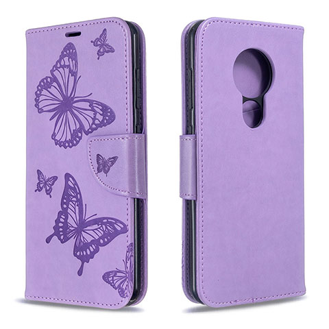 Custodia Portafoglio In Pelle Cover con Supporto L03 per Nokia 6.2 Viola