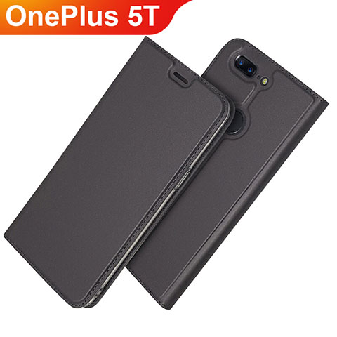 Custodia Portafoglio In Pelle Cover con Supporto L03 per OnePlus 5T A5010 Nero