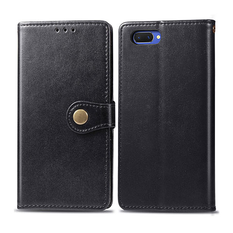 Custodia Portafoglio In Pelle Cover con Supporto L03 per Oppo A12e Nero