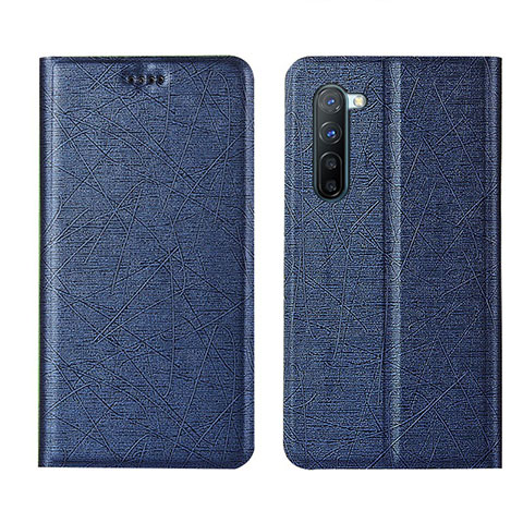 Custodia Portafoglio In Pelle Cover con Supporto L03 per Oppo Find X2 Lite Blu