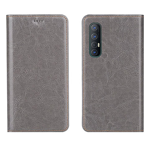 Custodia Portafoglio In Pelle Cover con Supporto L03 per Oppo Find X2 Neo Grigio