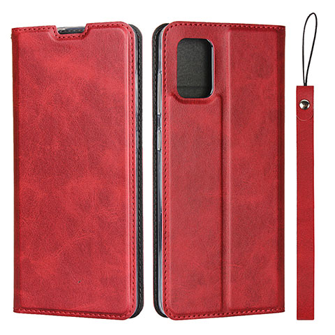 Custodia Portafoglio In Pelle Cover con Supporto L03 per Samsung Galaxy A51 4G Rosso