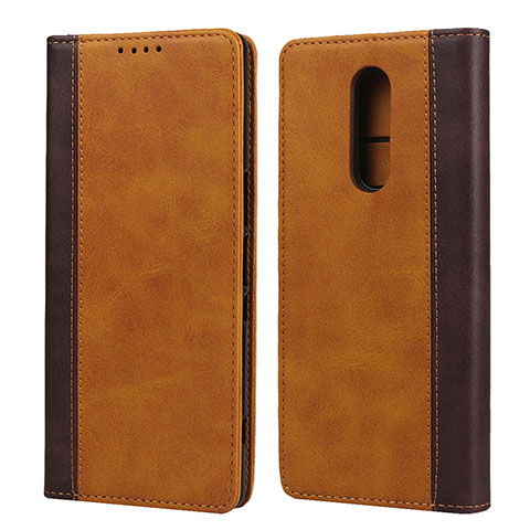 Custodia Portafoglio In Pelle Cover con Supporto L03 per Sony Xperia XZ4 Arancione