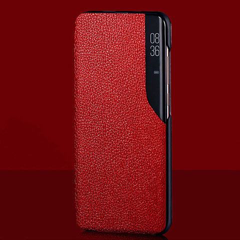 Custodia Portafoglio In Pelle Cover con Supporto L03 per Xiaomi Mi 10 Rosso