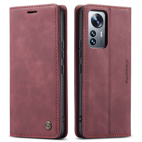Custodia Portafoglio In Pelle Cover con Supporto L03 per Xiaomi Mi 12 Lite 5G Rosso Rosa