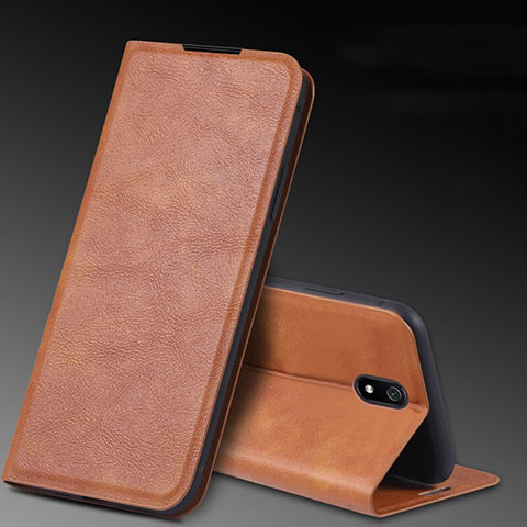 Custodia Portafoglio In Pelle Cover con Supporto L03 per Xiaomi Redmi 8A Marrone