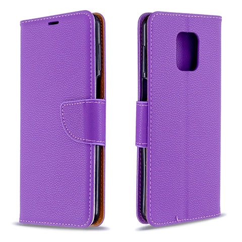 Custodia Portafoglio In Pelle Cover con Supporto L03 per Xiaomi Redmi Note 9 Pro Max Viola
