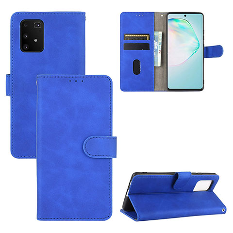 Custodia Portafoglio In Pelle Cover con Supporto L03Z per Samsung Galaxy A91 Blu