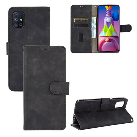 Custodia Portafoglio In Pelle Cover con Supporto L03Z per Samsung Galaxy M51 Nero