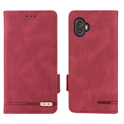 Custodia Portafoglio In Pelle Cover con Supporto L03Z per Samsung Galaxy XCover 6 Pro 5G Rosso