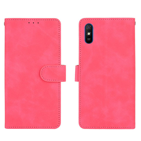 Custodia Portafoglio In Pelle Cover con Supporto L03Z per Xiaomi Redmi 9AT Rosa Caldo