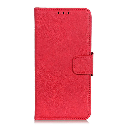 Custodia Portafoglio In Pelle Cover con Supporto L04 per Alcatel 3X Rosso