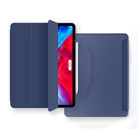 Custodia Portafoglio In Pelle Cover con Supporto L04 per Apple iPad Air 10.9 (2020) Blu
