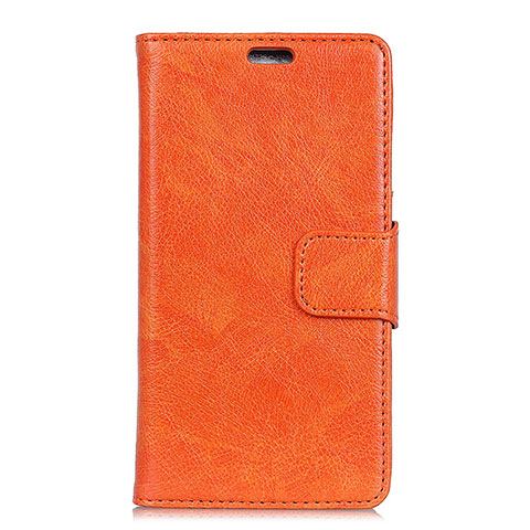 Custodia Portafoglio In Pelle Cover con Supporto L04 per Asus ZenFone Live L1 ZA551KL Arancione