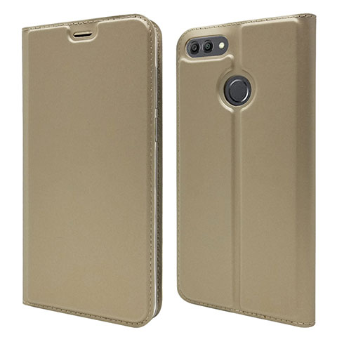 Custodia Portafoglio In Pelle Cover con Supporto L04 per Huawei Enjoy 8 Plus Oro