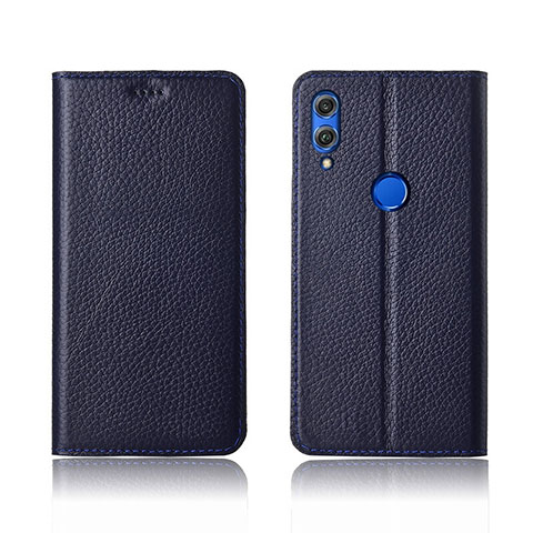 Custodia Portafoglio In Pelle Cover con Supporto L04 per Huawei Honor 8X Blu