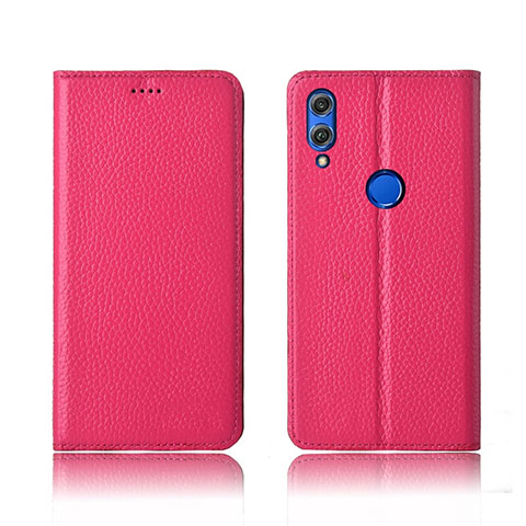 Custodia Portafoglio In Pelle Cover con Supporto L04 per Huawei Honor 8X Rosso