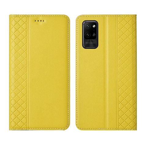 Custodia Portafoglio In Pelle Cover con Supporto L04 per Huawei Honor Play4 Pro 5G Giallo