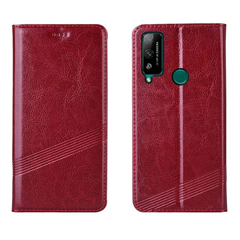 Custodia Portafoglio In Pelle Cover con Supporto L04 per Huawei Honor Play4T Rosso