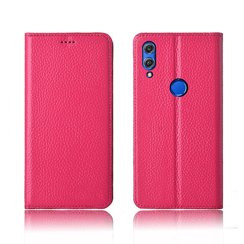 Custodia Portafoglio In Pelle Cover con Supporto L04 per Huawei Honor V10 Lite Rosso