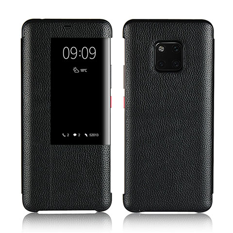 Custodia Portafoglio In Pelle Cover con Supporto L04 per Huawei Mate 20 Pro Nero