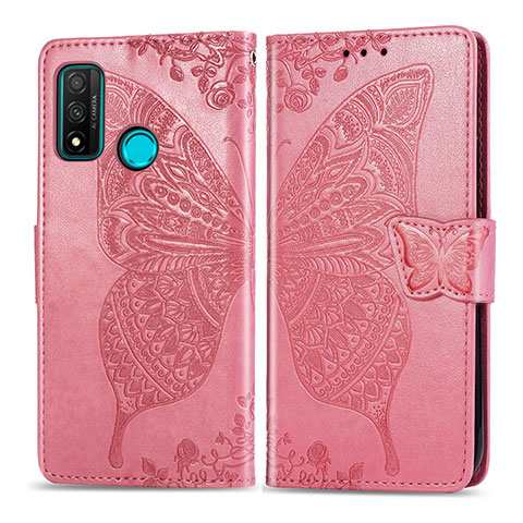 Custodia Portafoglio In Pelle Cover con Supporto L04 per Huawei P Smart (2020) Rosa