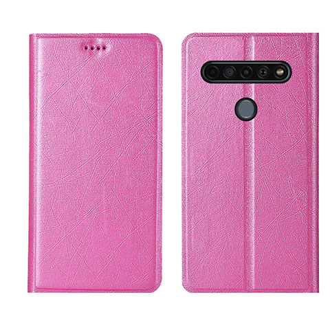 Custodia Portafoglio In Pelle Cover con Supporto L04 per LG K61 Rosa